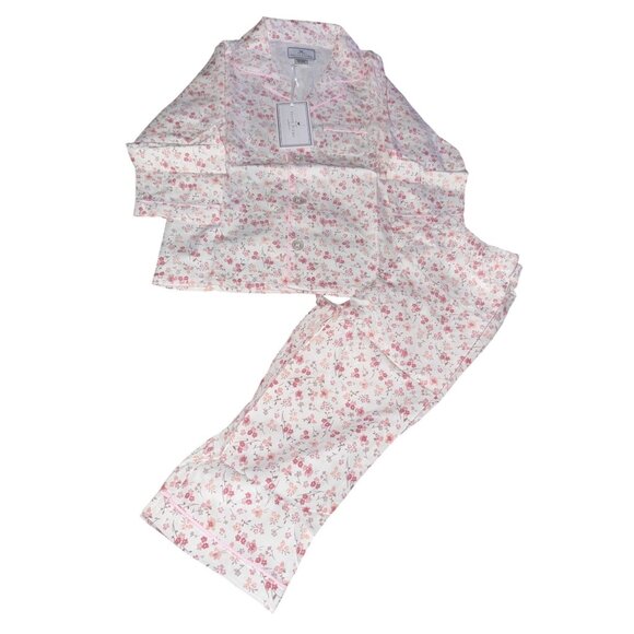 Petite Plume Girls Floral Pajama Set Size 3T 50% Cotton 50% Modal - Picture 1 of 8